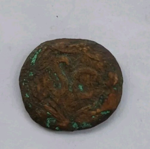 Imperial Caesar Roman Vespesian Empire Bronze- Laurel Head Coin Counterstamp SC