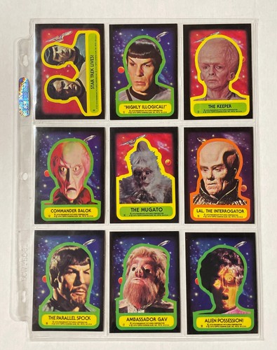 1976 Topps STAR TREK Complete 88 card set plus 22 sticker set in plastic sheets - Picture 23 of 24