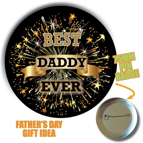75mm Father's day Pin Badge dad stepdad father daddy 1300 - Picture 8 of 10