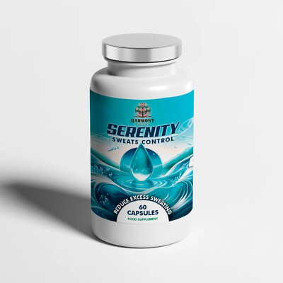 Serenity Sweats Control 60 Kapseln - Reduzieren Sie übermäßiges Schwitzen, bleiben Sie trocken & zuversichtlich