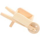  Children’s Wheelbarrow with Garden Tools Cake Decoration Miniature Woodtoy Cart