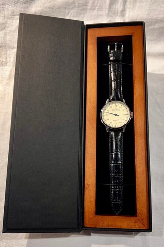 Seltene Meistersinger Einzeiger-Uhr Unitas 1Z Scrypto AM603-00284 mit Sichtboden - Bild 4 von 7
