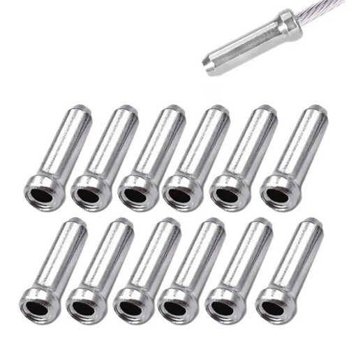10 Stück Quetschhülsen Aluminium Bremszug Bowdenzug Endkappen Fahrrad Schaltzug - Bild 2 von 5