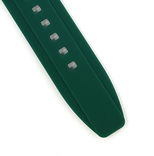 Curved End Silicone Watch Band, FKM Rubber Strap for Seiko Rolex Omega 20mm 22mm - Picture 19 of 48