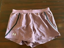 Womens UNDER ARMOUR Running Shorts Size M Medium Loose Purple