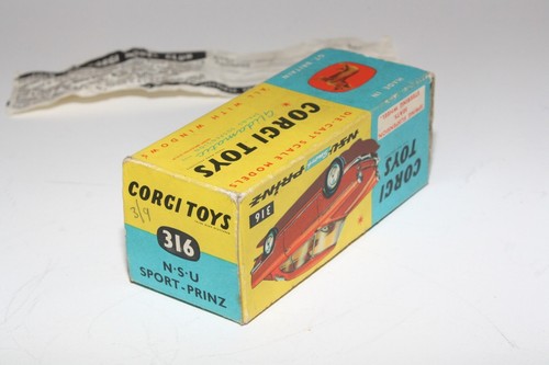 Corgi 316 NSU Sport Printz, Excellent in Original Box - Picture 3 of 10