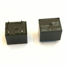 US Stock 2pcs SRD-S-112D Sealed Type 1 Pole 12V DC Relay 12A 125VAC