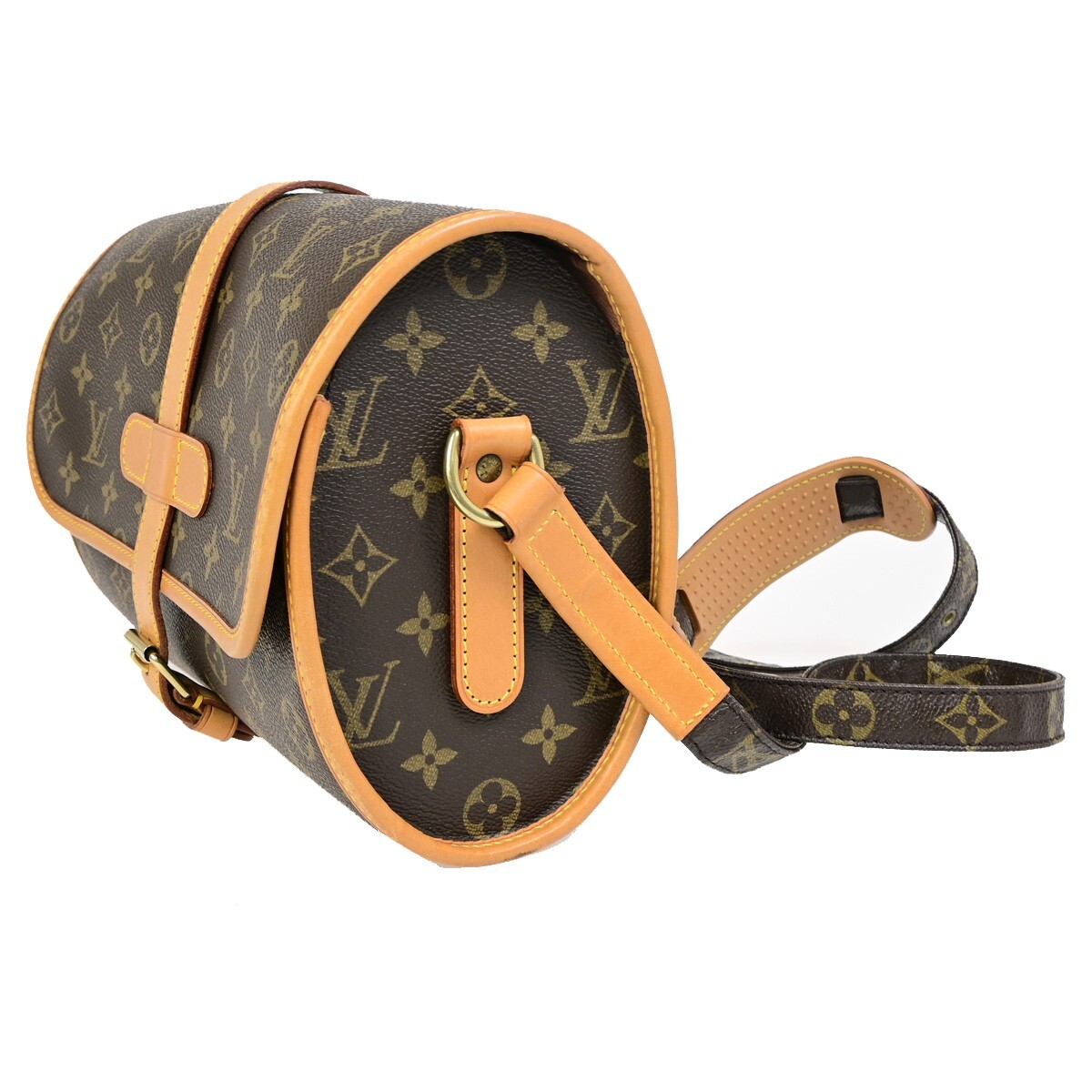 LOUIS VUITTON ブラウン レザーミュール　モノグラム　36 1/2 LOUIS VUITTON ブラウン レザーミュール モノグラム 36 1/2