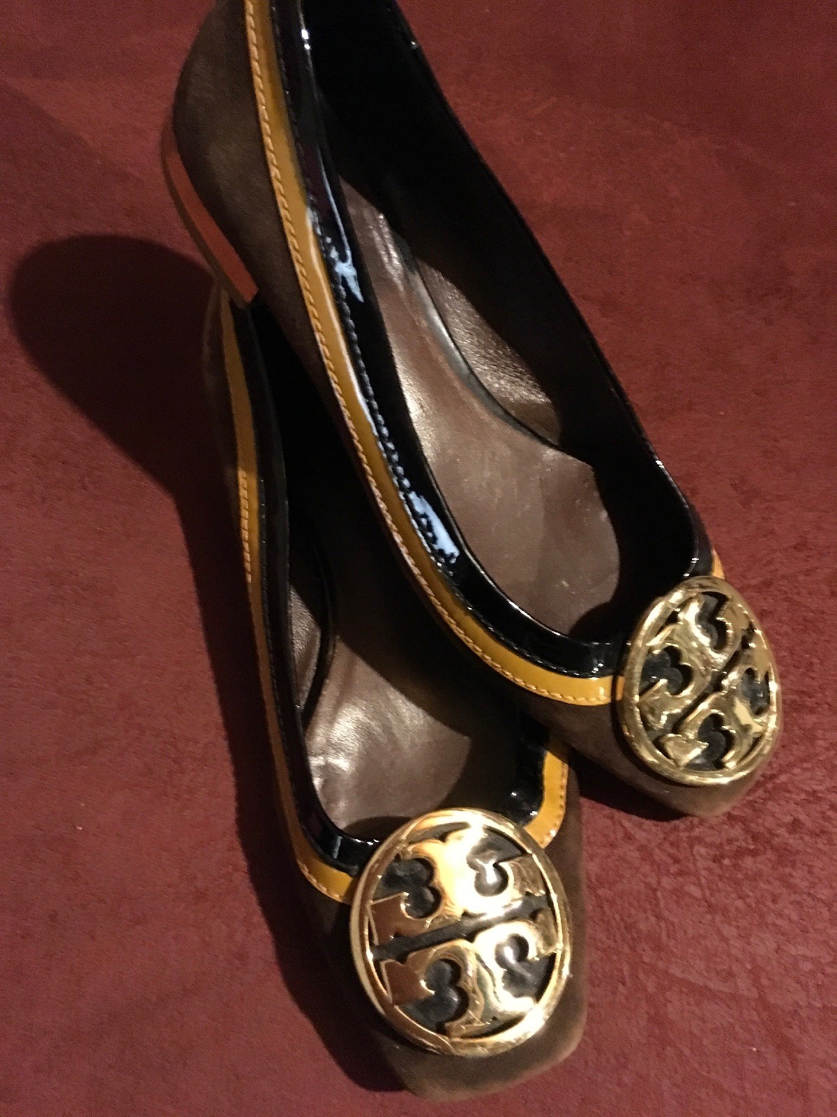 TORY BURCH Suede Patent Leather Ballet Flats Size 6.5M Authentic 47b47b TORY BURCH Suede Patent Leather Ballet Flats Size 6.5M Authentic 47b47b
