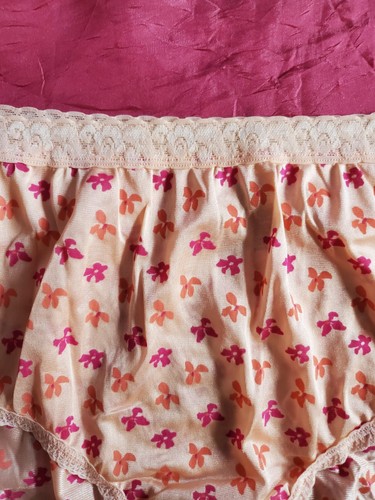 Vtg Sheer Panties Shiny Silky Lace Nylon Gusset Sz 8XL Sissy Sexy Granny Panty - Picture 9 of 11