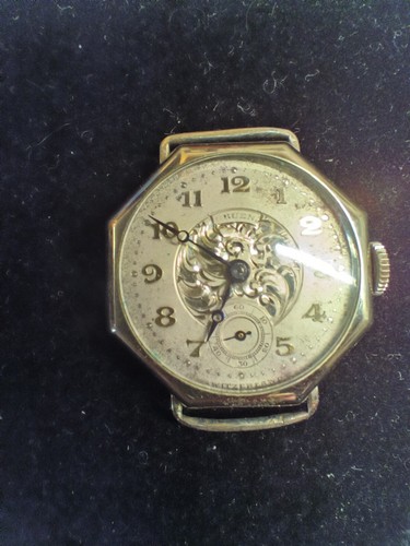 GRUEN 14K SOLID WHITE GOLD WRISTWATCH 15 JEWEL OCTAGON RUNNING KEEPS GOOD TIME - Picture 12 of 19