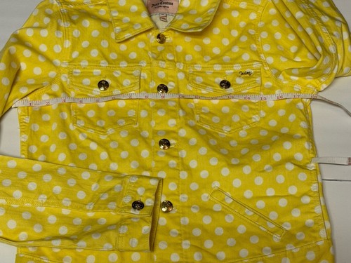 NWOT Women’s Juicy Couture Denim Jacket Yellow Size Medium - Picture 5 of 6