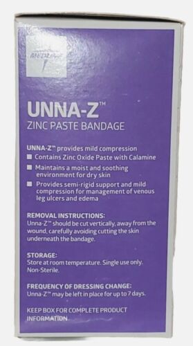 Lot of 3 Medline UNNA-Z Stretch Zinc Paste Bandage 4"x10yds W/Calamine NEW - Picture 3 of 5