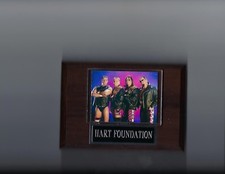 THE HART FOUNDATION PLAQUE WRESTLING WWE WWF