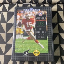 NFL Sports Talk Football 93 Joe Montana (Sega Genesis) Complete With Manual