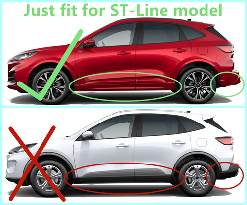 Genuine Front & Rear Splash Guards Mud Flaps For 2020-2024 Ford Kuga ST-Line MK3 - Picture 4 of 8