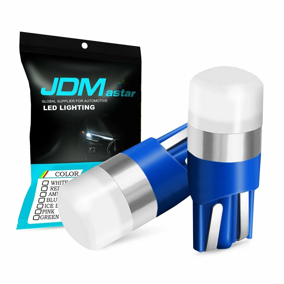 4 x Ultra Blue 168 194 2825 W5W LED Bulbs for Interior License Plate Trunk Light - Image 2 of 4