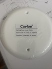 4 In. White Non-Metallic round Blank Ceiling Box Cover