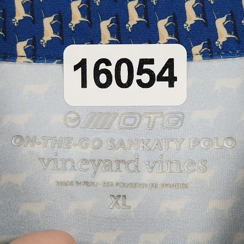 Vineyard Vines Shirt Mens XL Blue OTG On The Go Sankaty Polo Short Sleeve Dog - Picture 7 of 11