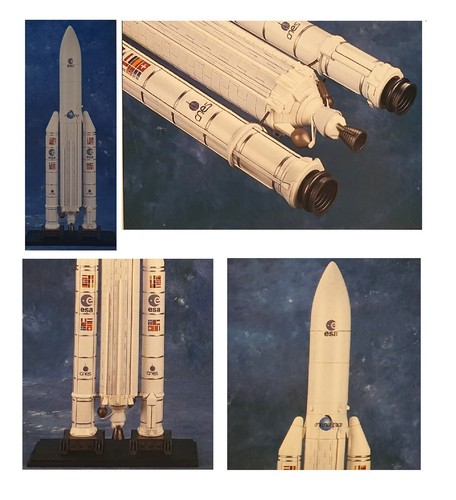 ESPACIO: ARIANNE 5 COHETE MODELO ESCALA 1/96 KIT HECHO POR DRAGON1998 - Imagen 4 de 6