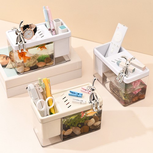 Betta Aquarium, transparentes Mini-Aquarium, kleines Tischbecken für Garnelen, - Bild 8 von 15