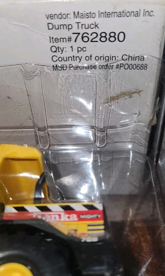 Tonka Mighty 768 MAISTO DUMP TRUCK - 762880 - NEW IN BOX Hasbro 2001 - Image 2 of 4
