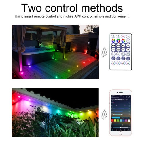 Remote Control Colour Changing Outdoor Garden Path Recessed Deck Lights DC 12V - Picture 7 of 11