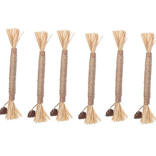 6 PIEZAS Juguetes de hierba gatera Varita de gato Silvervine Palos Juguetes para gatos para masticar gatos de interior Juguete - Imagen 2 de 9