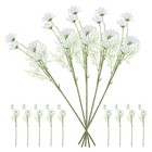 20pcs Artificial Chamomile Flowers White Fake Wildflower Bouquet 
