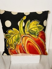 Harvest Pumpkin Throw Pillow 17x17 Fall Autumn Thanksgiving Zip Cover