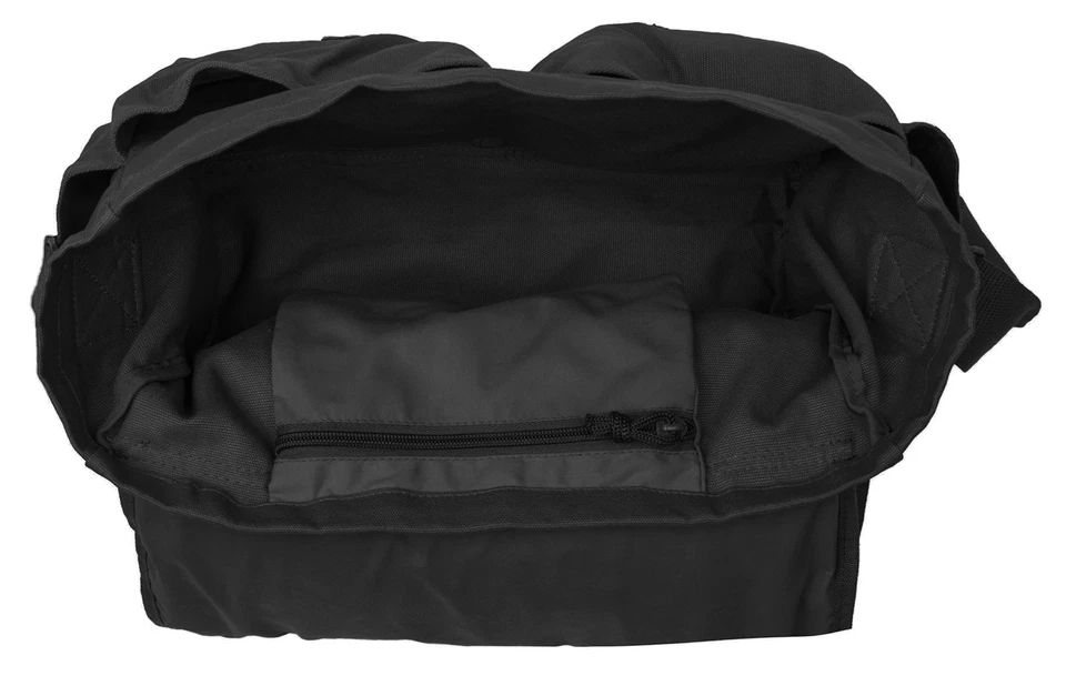 Bolso Mensajero de Lona Vintage - Bolso de Hombro Grande Negro, Estilo Clásico Foto 4 de 4