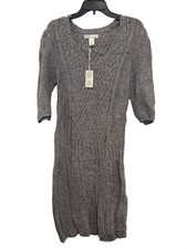 Kaisely Gray Knit Sweater Dress L With Tags Acrylic Wool Blend