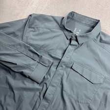 Arcteryx Skyline LS Shirt Mens XL Gray Blue Technical Button Down 19065