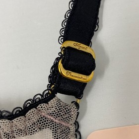 Agent Provocateur Ambrose Pink Black Bra Silk-Blend Bra 34E NWT