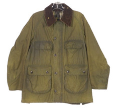 Vintage Barbour Olive Green Bedale A100 Waxed Jacket Size 36