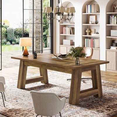 62.6'' Modern Executive Desk Wooden Large Office Computer Desk Business Furniture