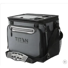 Titan 40 Can Collapsible Cooler Leak-Proof High-Performance Insulated Gray (4B)