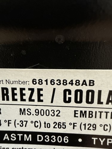 Genuine Mopar OEM Antifreeze, Coolant Concentrate - Picture 3 of 3