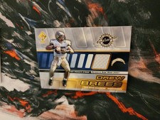 Drew Brees 2001 Pacific Private Stock #122 Game Worn Gear RC San Diego Chargers