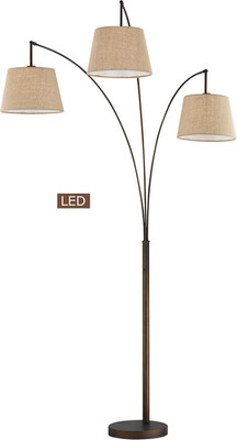 84'' LED Arched Floor Lamp in Antique Bronze Finish