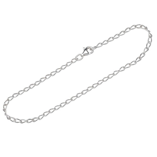 Armband 925 Sterling Silber 19Cm Langpanzerkette Diamantiert Herren Armkette Neu-image