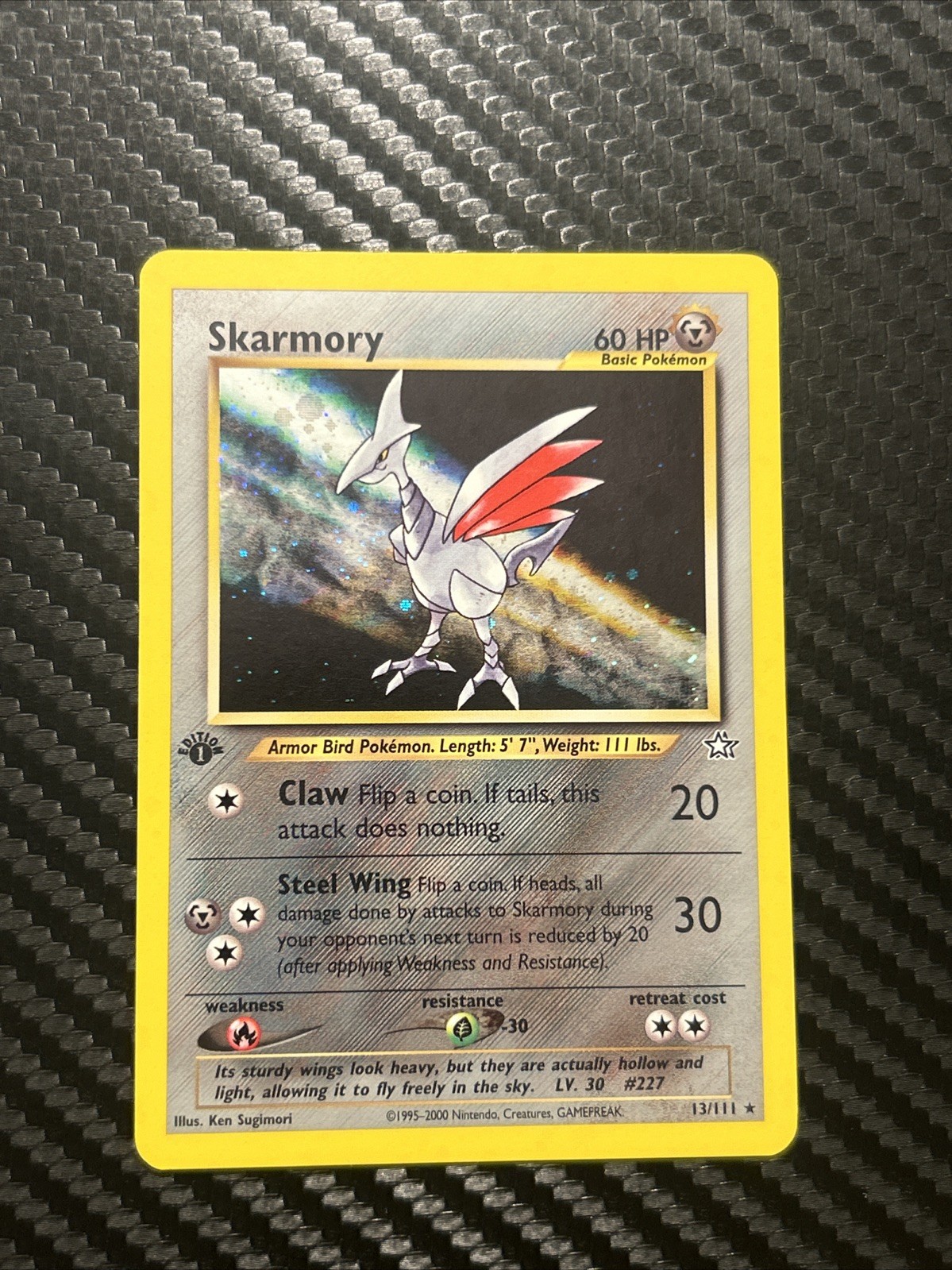 NM 1st Edition Skarmory 13/111 Neo Genesis Holo