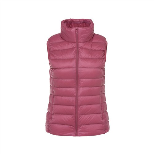 Women's Down Vest Coat Short Ladies Down Jacket Stand-up Collar Waistcoat - Picture 4 of 23