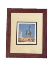 Gustave Baumann “Three Pines” Facsimile Woodcut Print – Framed Vintage Estate