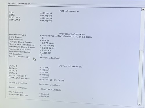 Dell Precision Tower 3430 Core i5-8500 3GHz 8GB RAM NO HDD NO OS Good - Picture 3 of 11