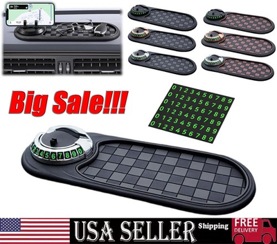 #ad Multifunction Car Dashboard Anti Slip Mat Auto Phone Holder amp; Parking Number $7.99