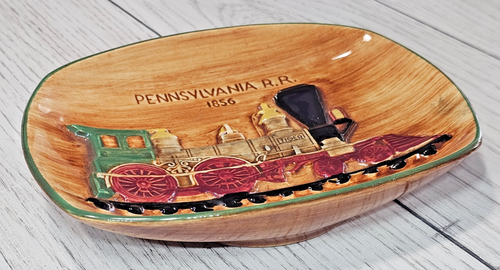 🚂Pennsbury Pottery Pennsylvania Railroad 1856 Tiger Train Plate Vintage Decor🚂 - Picture 9 of 11