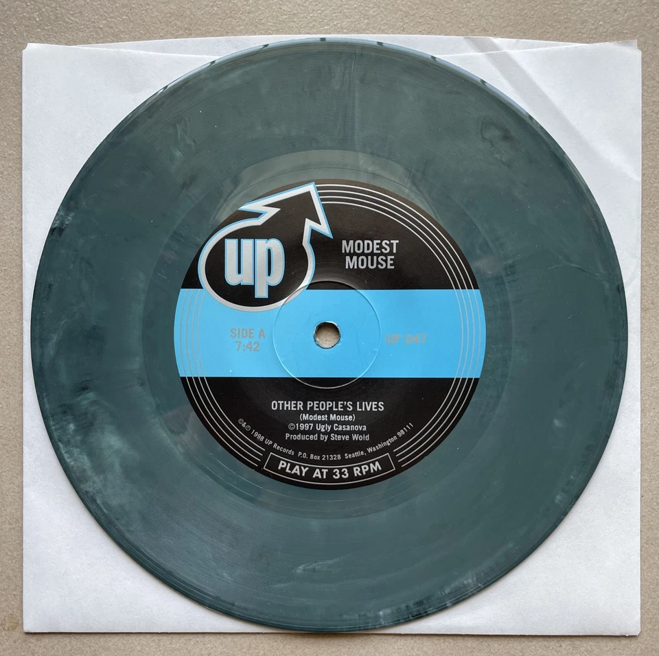 MODEST MOUSE Other's Peoples Lives Vinyl 7" 33 RPM Nr Mt Sea Foam Green Marbled - Image 4 of 4