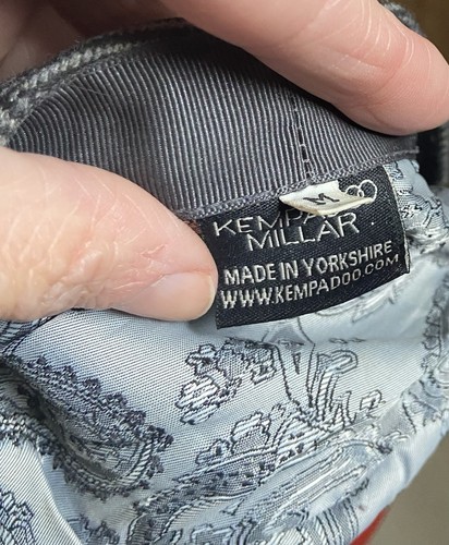 Vintage KM DRIFTER GREY HERRINGBONE Yorkshireman FLAT CAP Grey Red Paisley M - Bild 9 von 10
