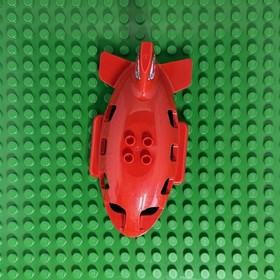 Lego Duplo Red Airplane Plane Midsize Fuselage Tail with Globe In 10805 & 10590